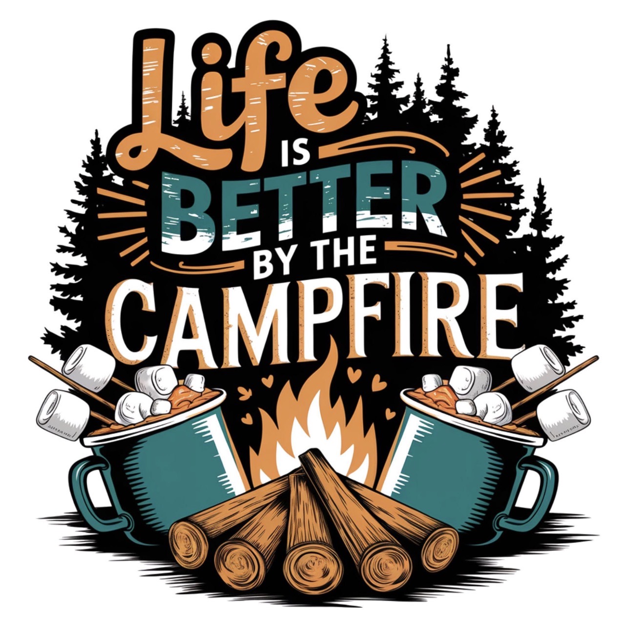 Camping Group | Fun Around a Campfire | Ray & Sydney Powers